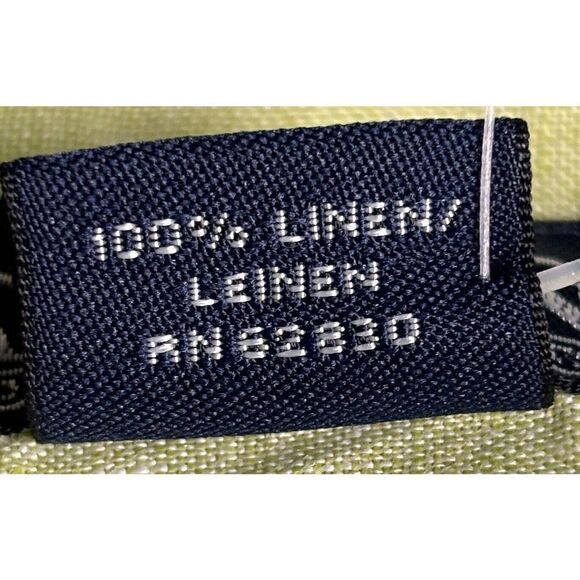 New Lands' End Top Size 20W Button Down Green Linen Long Sleeve Preppy Classic - Picture 9 of 11